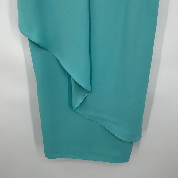 EMME MARELLA Blue Layered Sleeveless Lightweight Shift Mini Dress Size 12 - Picture 7 of 9